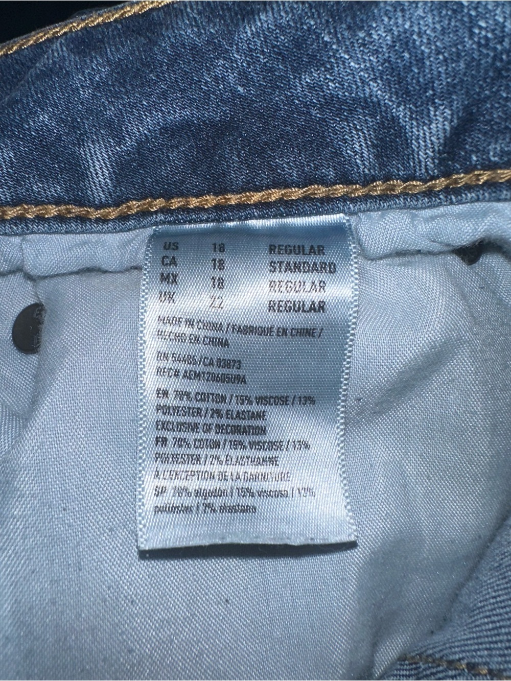 American Eagle Women’s Size 18 Jeans Favorite Boyfriend Blue Denim Medium Wash - Picture 5 of 8